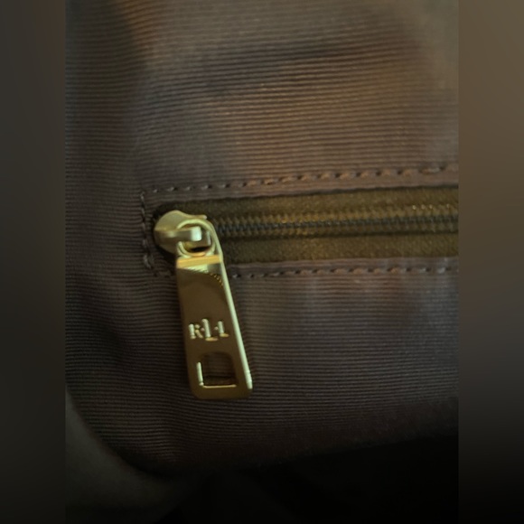 Vintage Polo Ralph Lauren red embossed horseshoes RLL tote hand bag GC~ - Picture 15 of 17